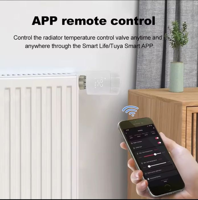 Умна термо глава за радиатор, smart home, термо вентил