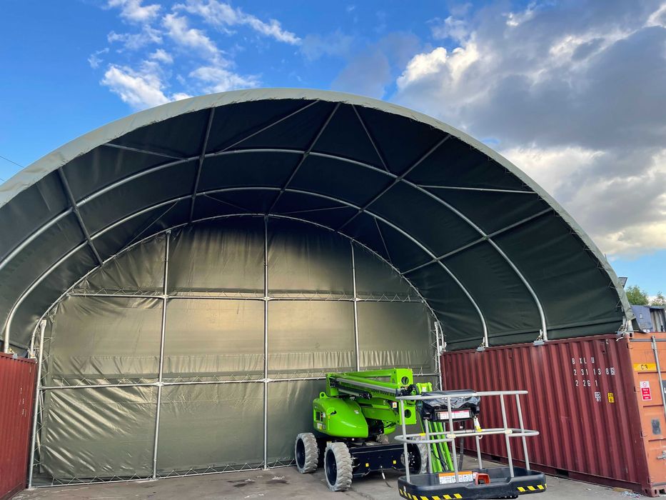 Cort container 10m x 6m pe containere de 20' acum la PRET REDUS!
