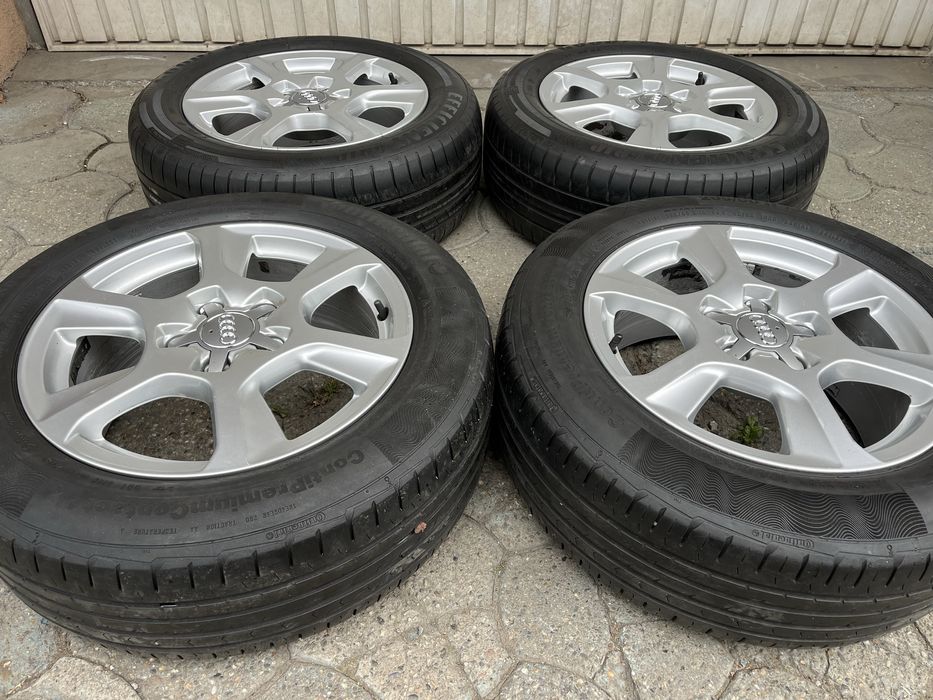Jante aliaj 5x112mm, anvelope vara 205/60 R16, Audi A4 B8, B9, A6 C6