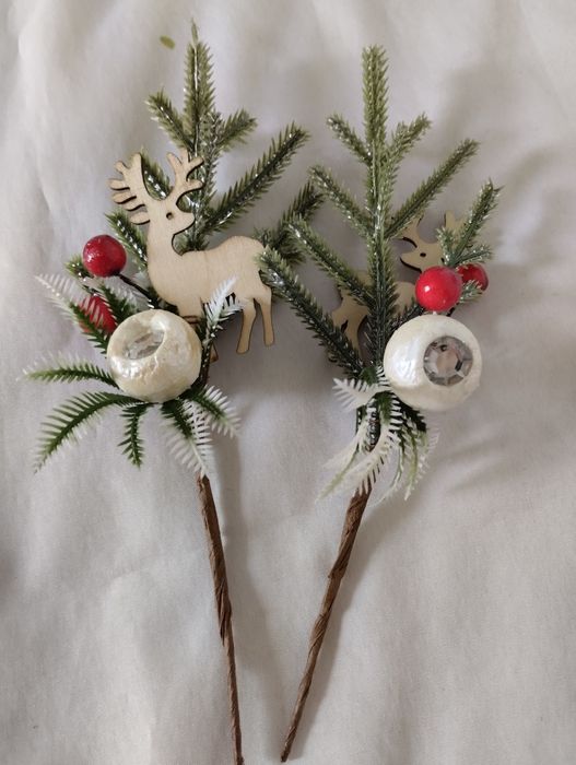 Ёлочные веточки украшения