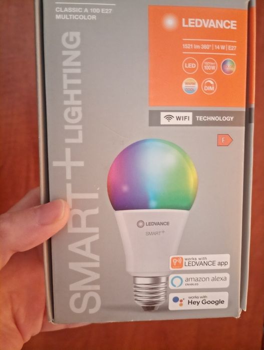 Bec inteligent LED Ledvance Nou, Wi-fi, clasic dimabil, 14 W