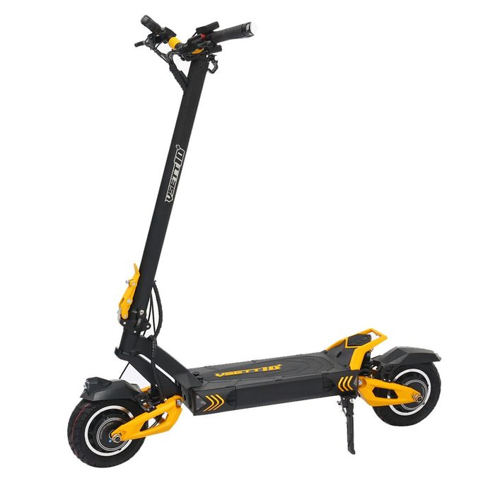 VSETT 10+ Pro Baterie LG 60V/28Ah, Autonomie 80 - 85Km, , Viteza 80 Km/h, Motor 2 x 1400W, Roti pneumatice 10" (Negru/Galben)