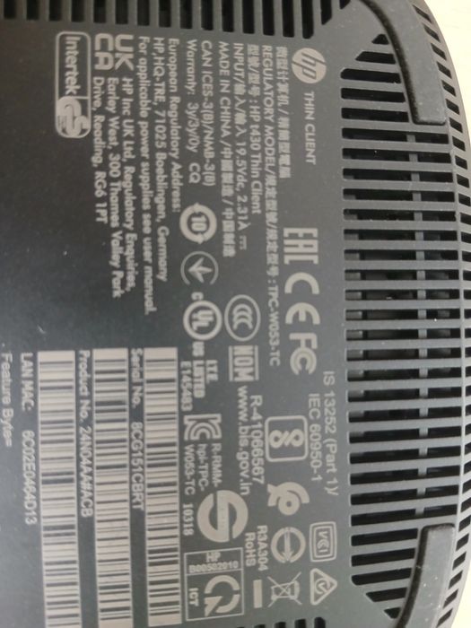 Мини-ПК HP Thin Client t430