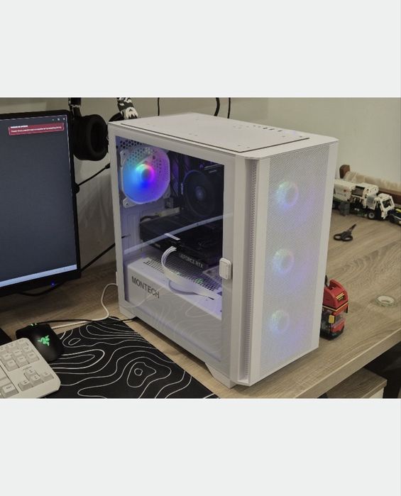 Бял Гейминг Компютър RTX 3060 Ti / Ryzen 5600 - С гаранция