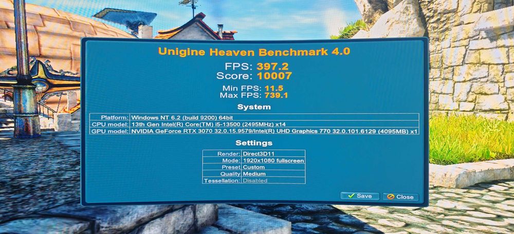 Геймърско РС Intel I5 13500 14/20 Core/32Gb D5/1TB SSD/MSI 3070/Гаранц