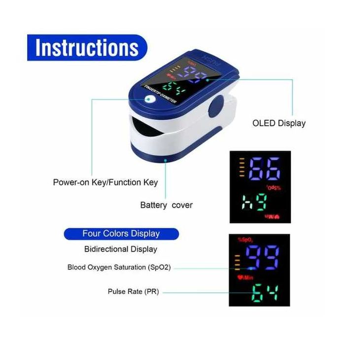 Pulsoximetru Digital SpO2 si Puls nou, Oxigen Sange, Copii si Adulti