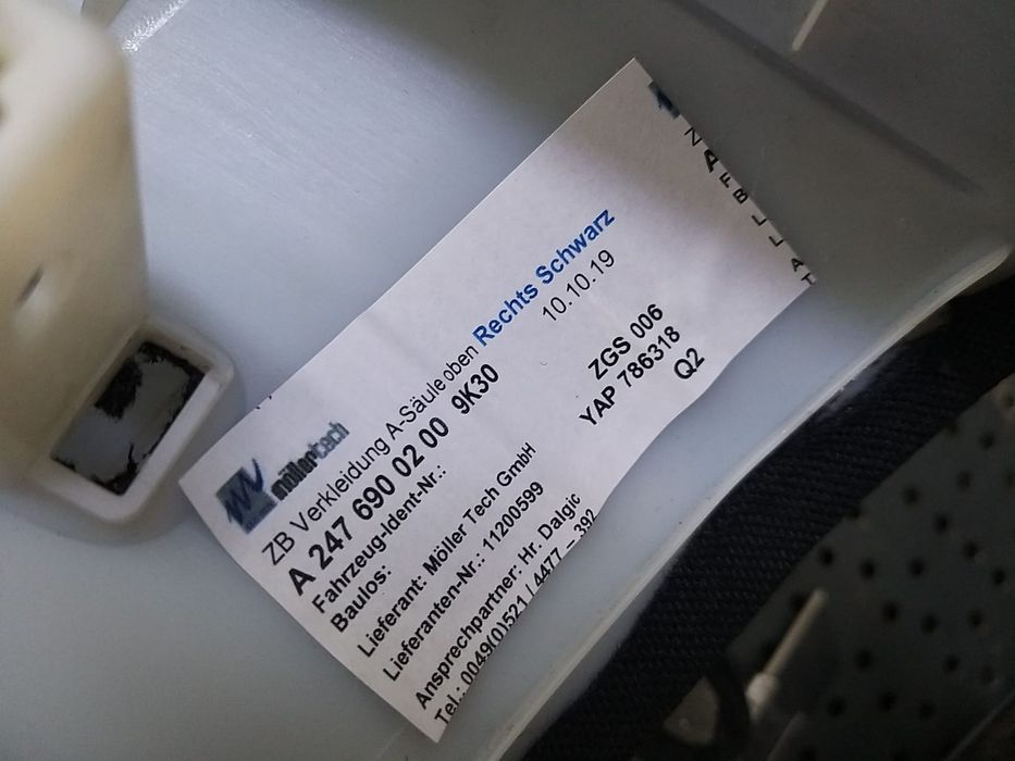 Ornament tapiterie stalp dreapta fata mercedes b class w247 a2476900200