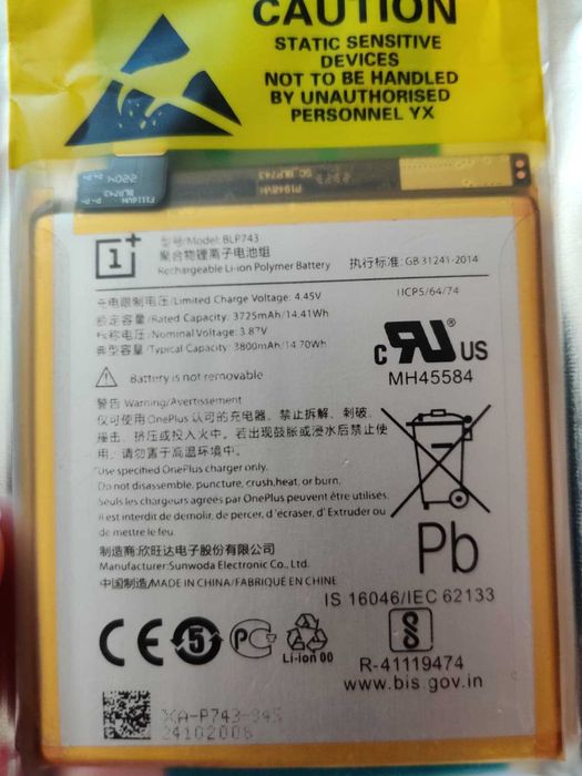 Baterie originală OnePlus BLP743 – 3800 mAh (nouă)