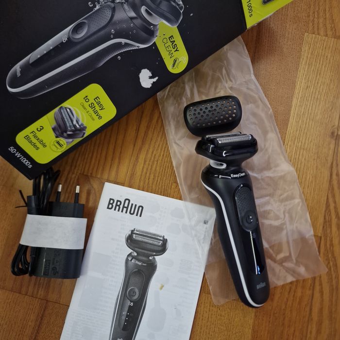 Aparat de ras electric Braun Series 5, umed si uscat, negru/alb, 50 mi