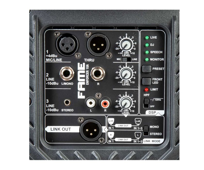 Set de 2 boxe Fame Audio Enforcer 12A 12″, 1600W cu 2 stative de boxe