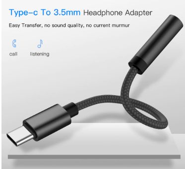 Преходник USB type C към 3.5 жак за слушалки тип C