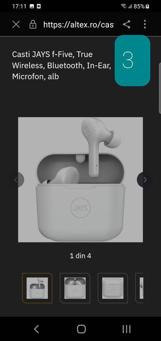 casti Wireles- JAYS f Five - Sweden IMPECABILE..