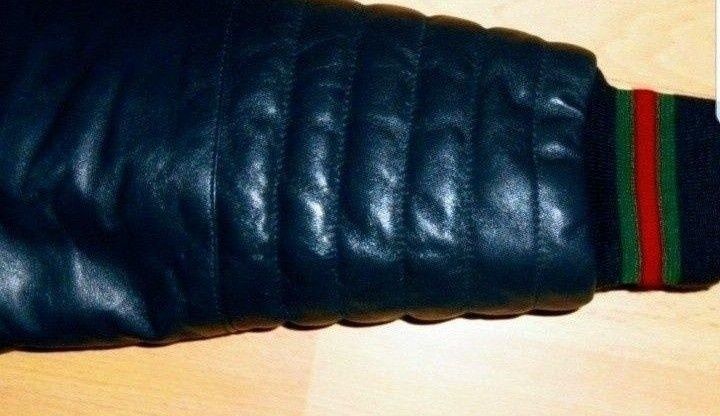 Geaca piele naturala 100%,Italia,logo metalic auriu,saculet, etichetă