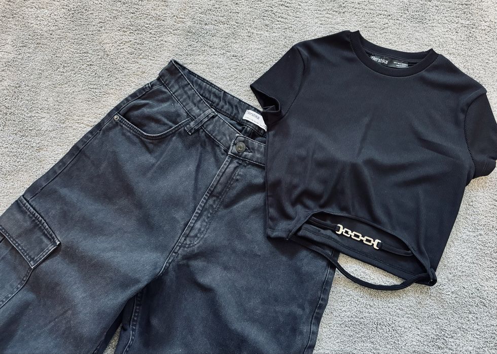 Дънки и блузка Bershka