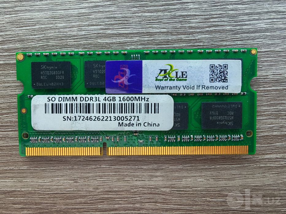 Продается ОЗУ DDR3 4 GB с частотой 1600.