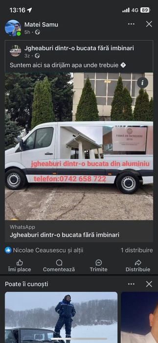 Executam și montam profesional jgheaburi dreptunghiulare dintr-o bucat