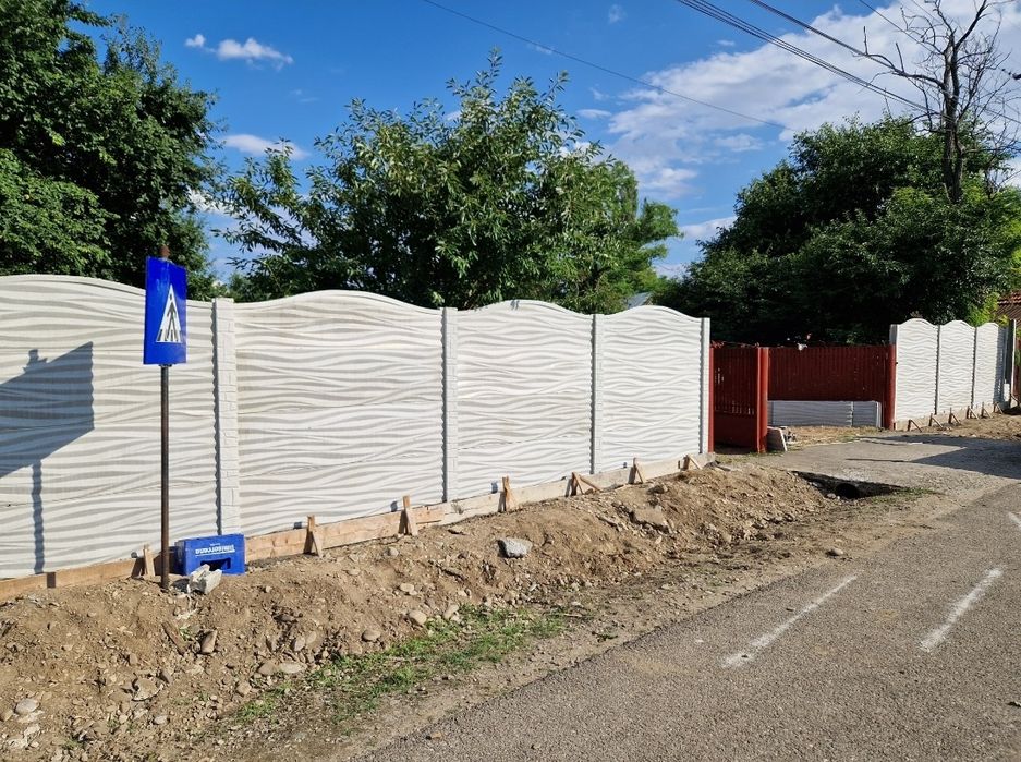 Gard din placi de beton 3d