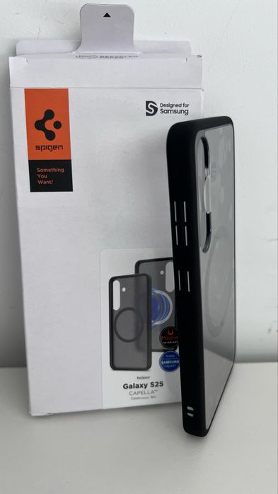 Husa protectie Samsung Clear Magnet Case - Galaxy S25 - black