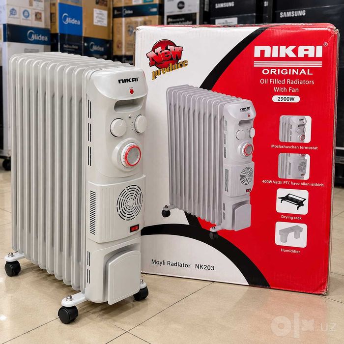 NIKAI NK203 moyli radiator,12ta pechka, obogrevatel, Масляный радиатор