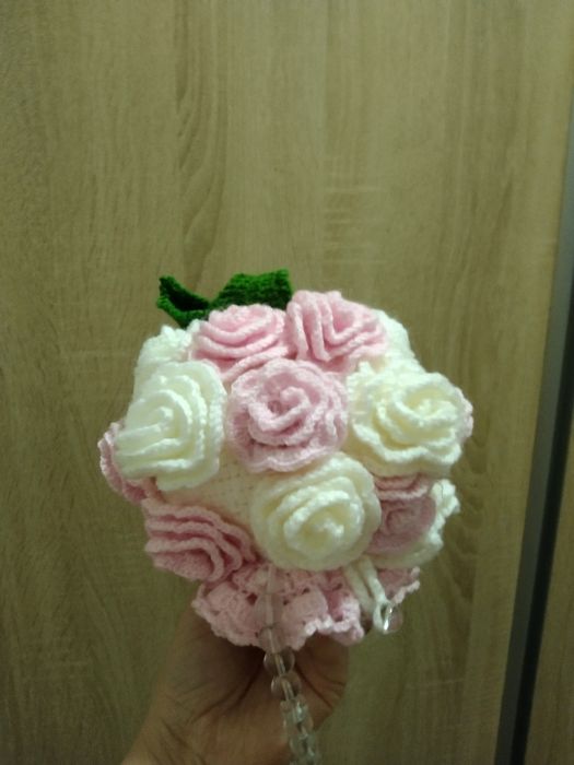 Свадебные букеты вязаные