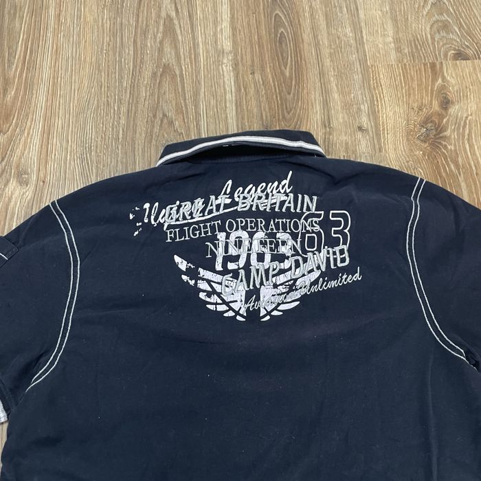 tricou polo Camp David, bărbați mărimea L albastru închis