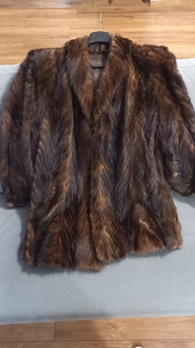 Кожено палто визон