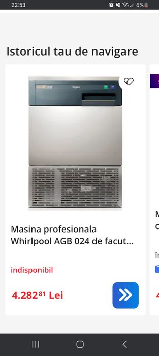 Masina profesionala Wirpool de facut gheata