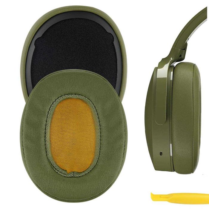Set 2 bureti pentru casti Skullcandy Crusher Wireless 2.0 / 3.0 / Evo / ANC 1, Hesh 3 / Evo / ANC, Venue ANC - Spuma cu memorie - Piele ecologica