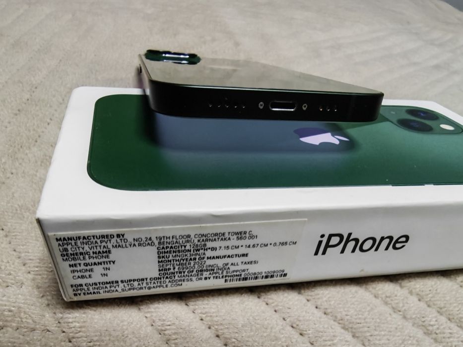 Iphone 13 128 гБ зелёный 84%