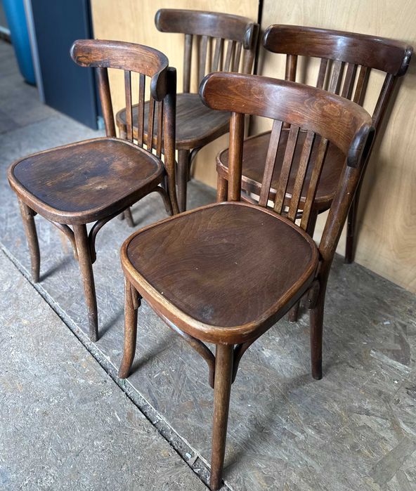 8 buc Scaun Vintage Stil Thonet cu Spatar curbat; Scaun din Lemn