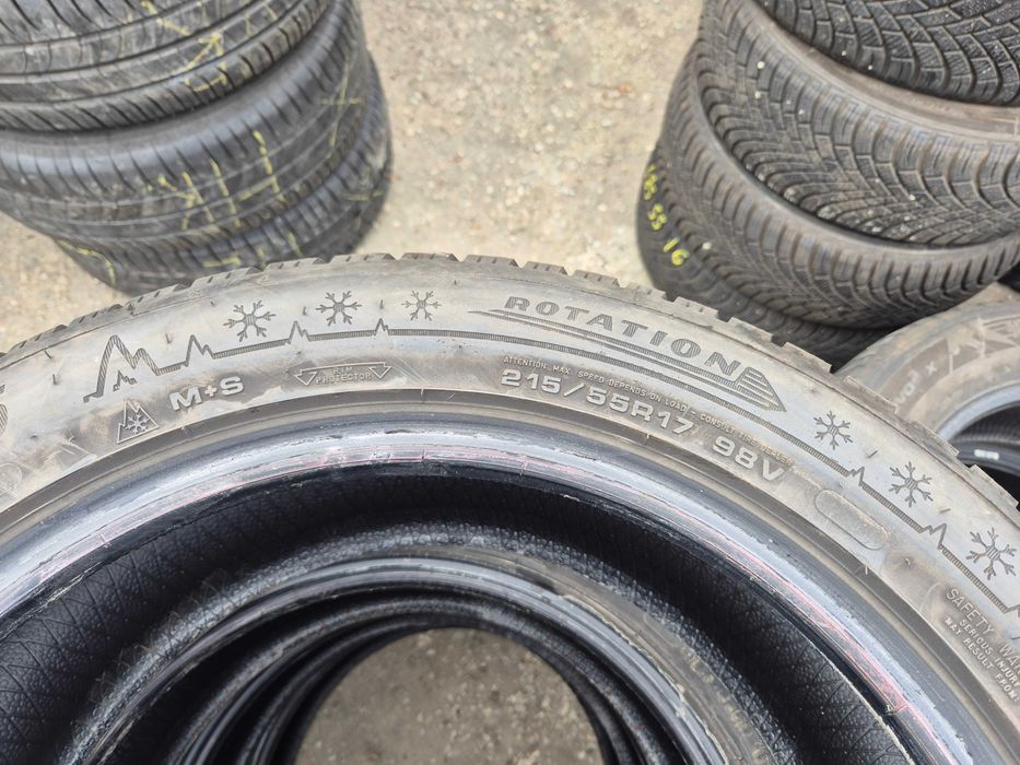 4 Anvelope M+S - 215/55/17 - DUNLOP - CA UNELE NOI - DOT 2017 !