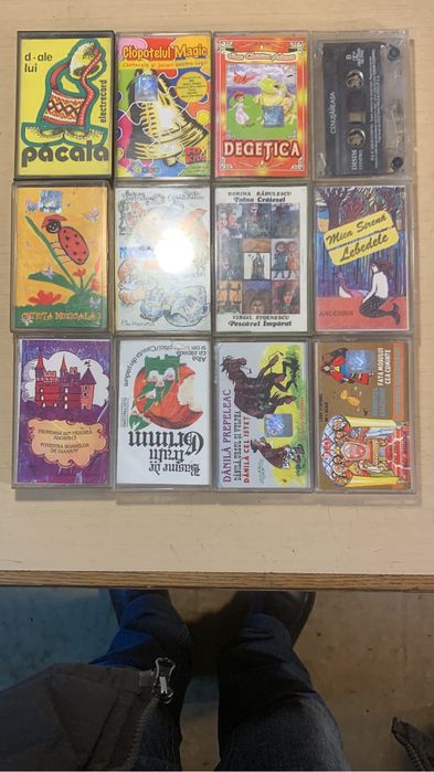 Vinyl-uri povesti, casete audio,cantece copii, limba germana si romana