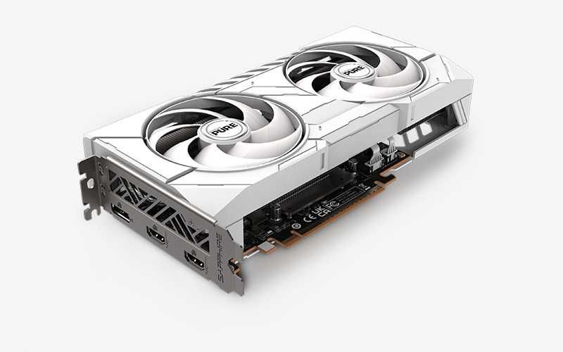 ; Видеокарта SAPPHIRE Pure AMD RADEON RX9060XT 16Gb white