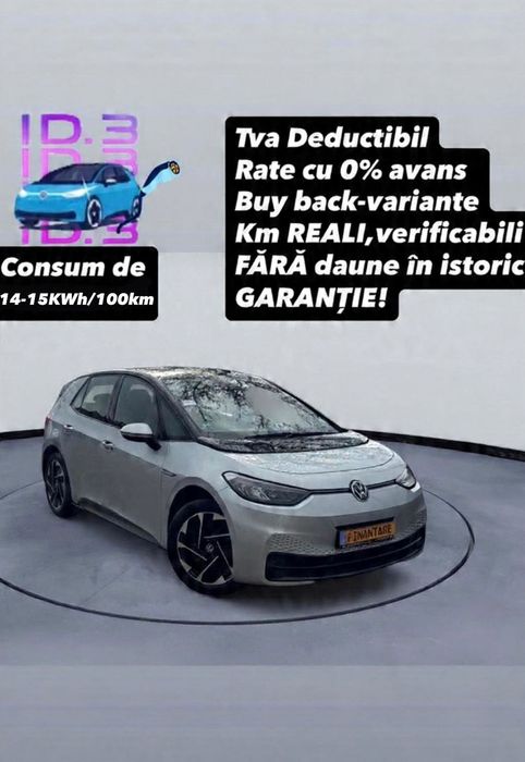 Volkswagen ID.3 Pro Life 150KW-204cp - baterie de 58kWh - km 100% reali - fără daune!