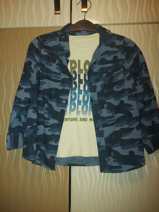 Set Camasa+tricou 113cm baieti