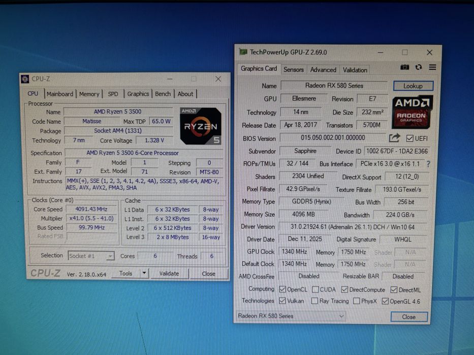 PC Gaming - Ryzen 5 3500 / RX 580 / 16gb DDR4