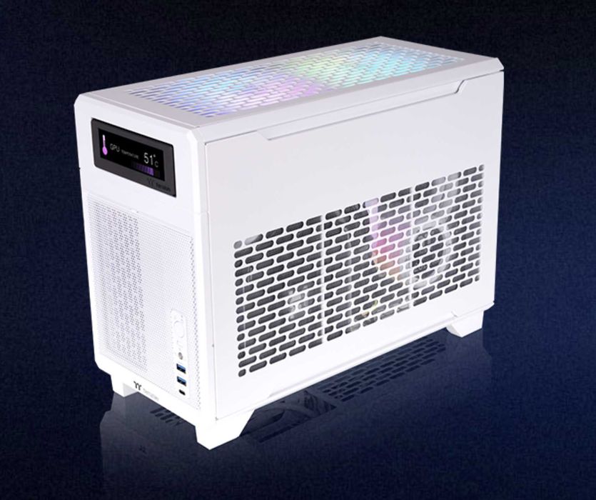 Компютърна кутия Thermaltake TR100 Mini-ITX WHITE/GREEN/BLUE