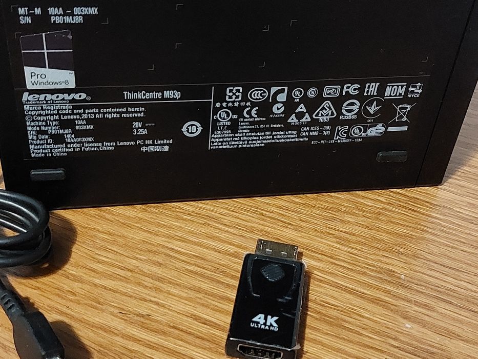 Tiny PC Lenovo i5 4570T 2,9Ghz, 8GB, 240GB SSD, Intel HD 4600, Wi-Fi Win11 Office 2024