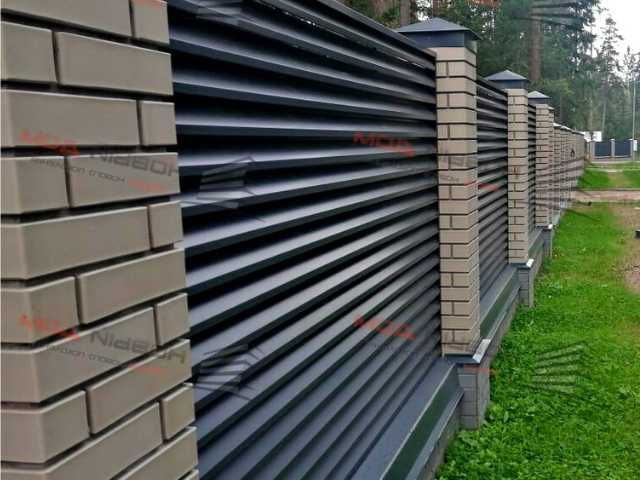 Забор жалюзи горизонтальный