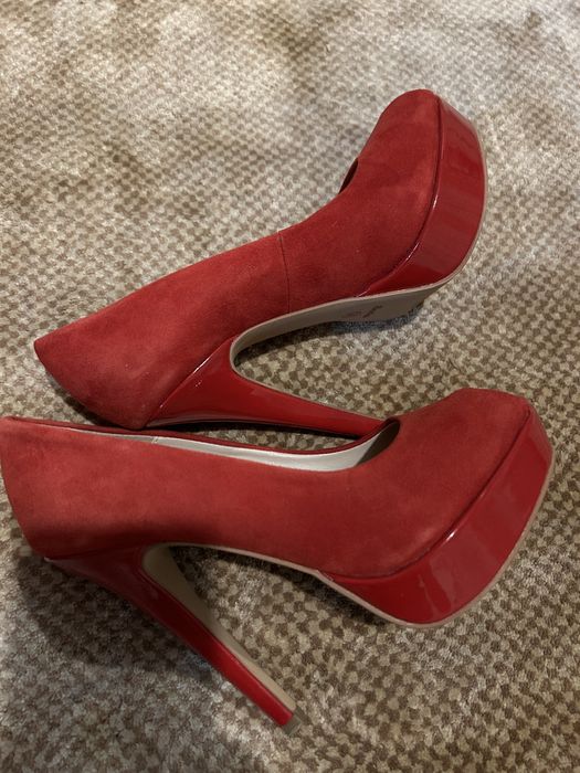 Pantofi Bata piele rosii