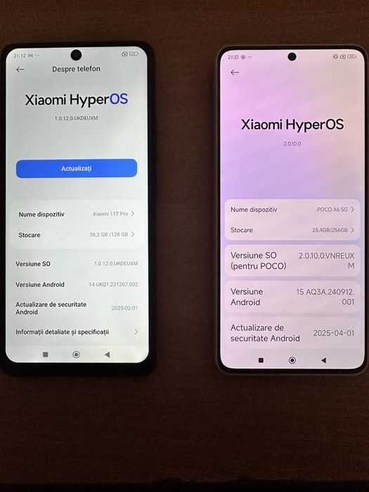 Vand ieftin POCO X6 256gb si Xiaomi mi 11t pro 128gb
