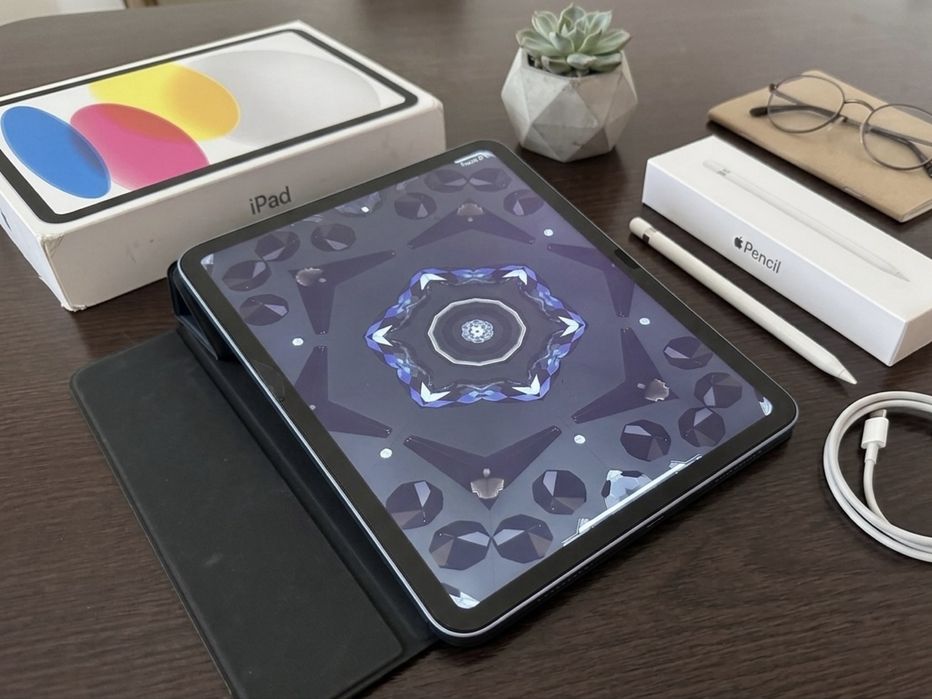 iPad 10 (2022) Blue + Apple Pencil + Husă + Folie Paperlike