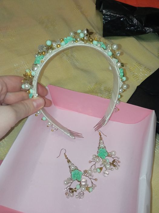 Ободок с сережками