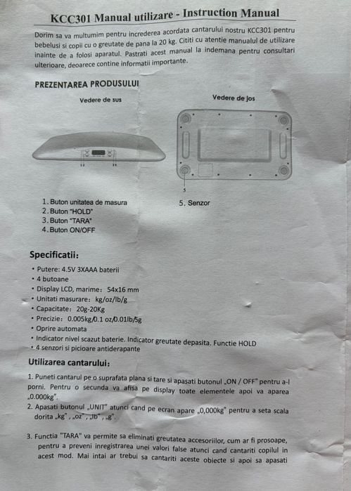 Cantar electronic pentru bebeluși Kidscare
