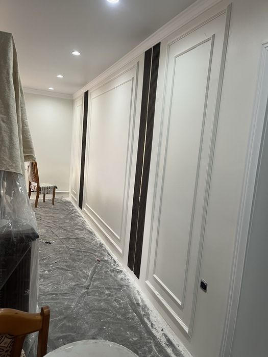 Обои покраска молдинги левкас