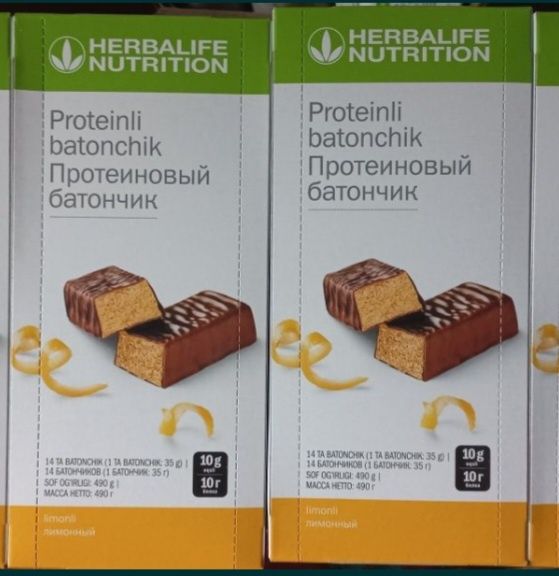 Лимонный батончик 14шт гербалайф Herbalife