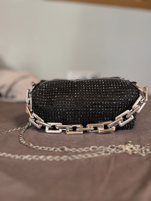 Мини пайетена чанта