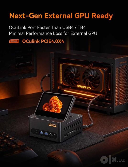 Мини Пк Mini Pc AOOSTAR G-FLIP AMD Ryzen Ai7 H255 16Gb/500Gb