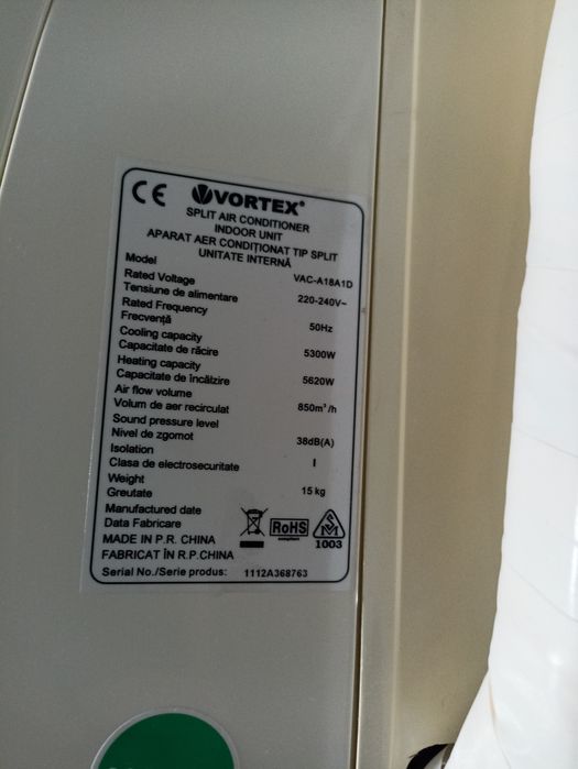 Aer conditionat Vortex 18000 btu