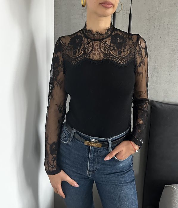 Боди Liu Jo с дантелени ръкави